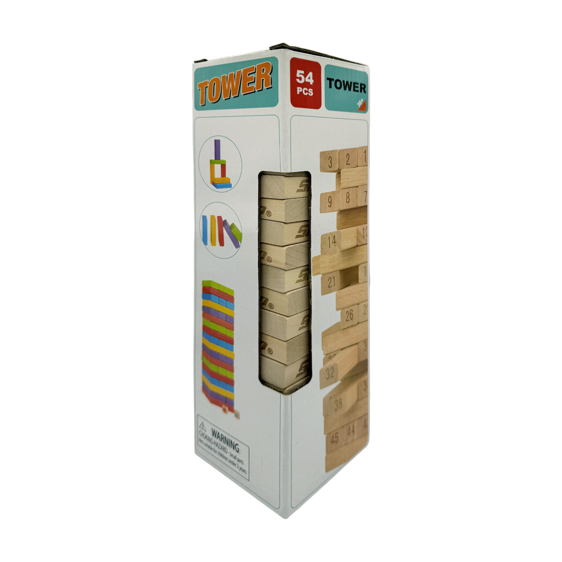 Large Wooden Block Stacking Game view 3